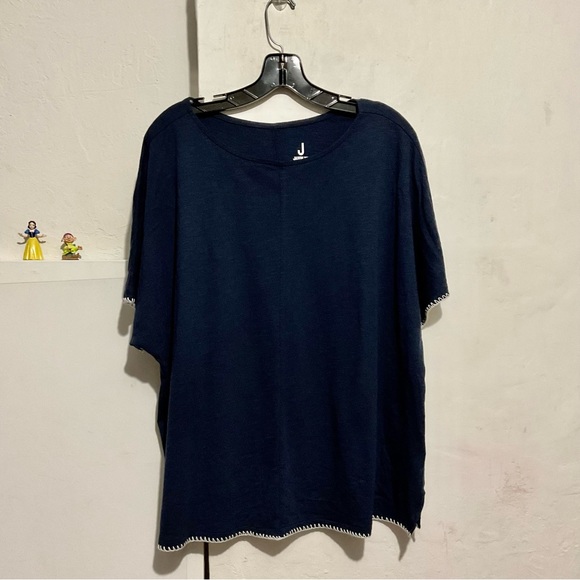 Jason Wu top size 1X blue and white trim cotton:Box U: - Picture 1 of 6